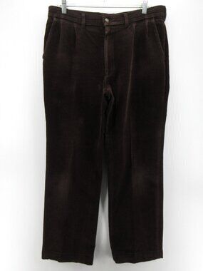 VINTAGE McGregor Pants 34X29 Wide Wale Corduroy Trousers Pleated *